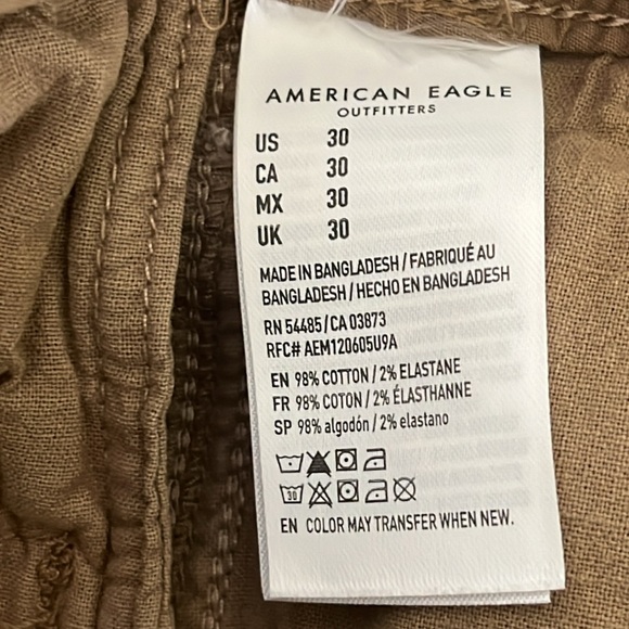 American Eagle Outfitters Men's Next Level Flex Classic Khaki Shorts Size 30 - Picture 4 of 7